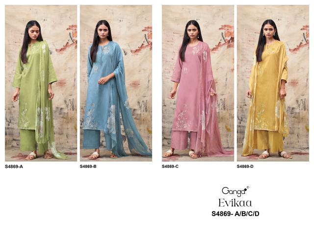 Ganga evikaa 4869 wholesale market of ladies dress materials in mumbai